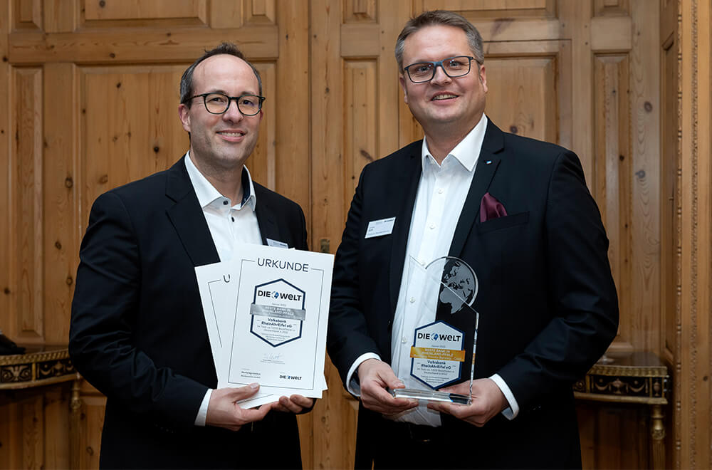 Jürgen Ziegler, Private Banking Berater und Christian Süß, Proukurist und Leiter Private-Banking Volksbank Rhein Ahr Eifel eG