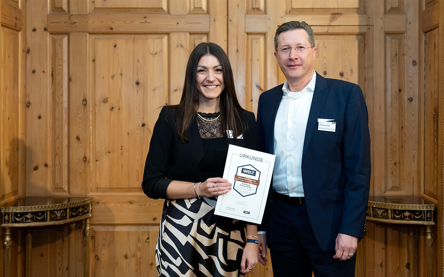 Michael Utschneider und Lena Fenk, Sparkasse Erding Dorfen