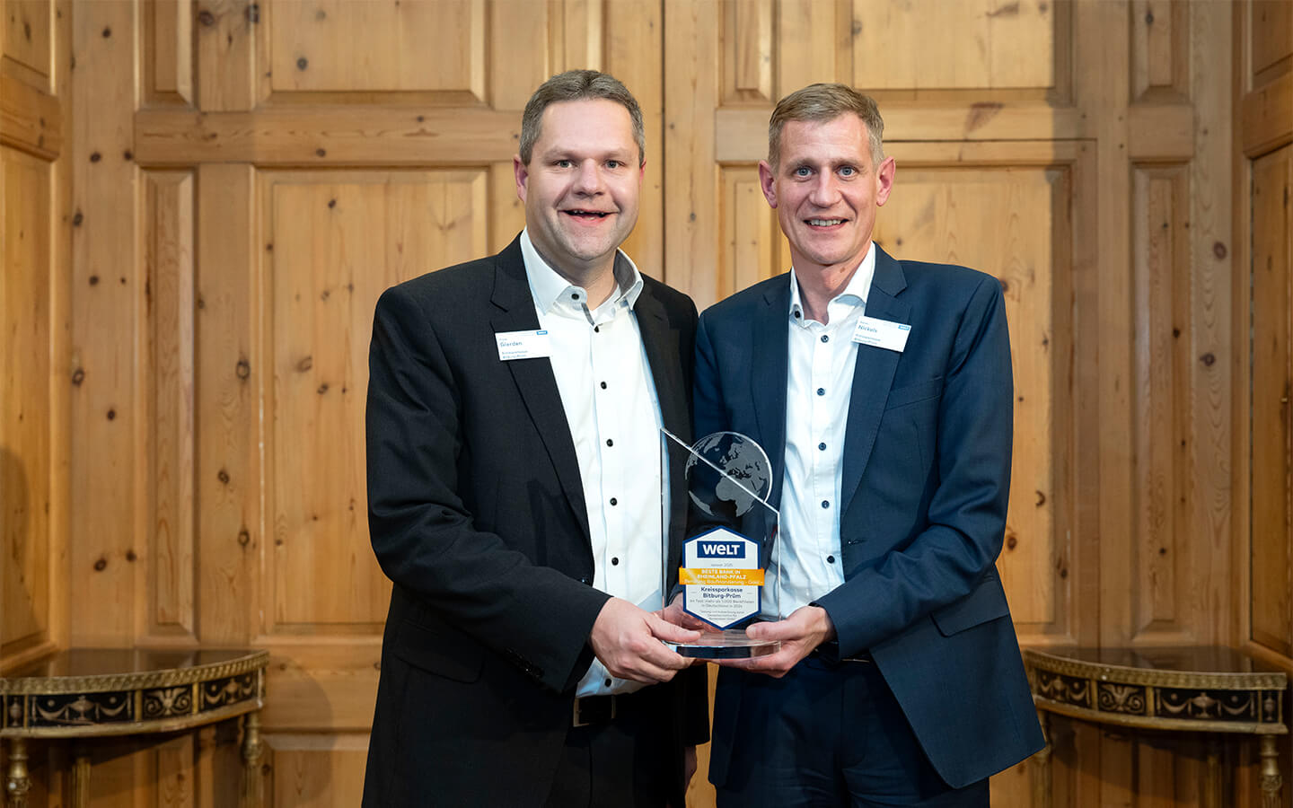 Rainer Nickels und Frank Gierden, Kreissparkasse Bitburg Prüm