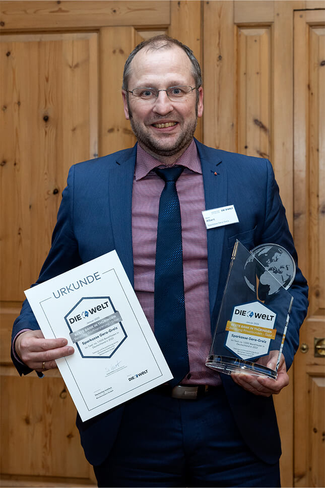 Sören Albert, Vorstandsmitglied Sparkasse Gera Greiz