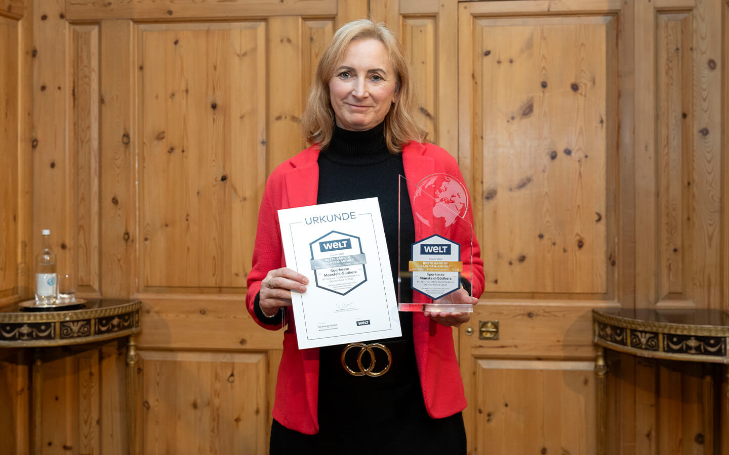 Susann Krause, Centerleiterin der Sparkasse Mansfeld Suedharz