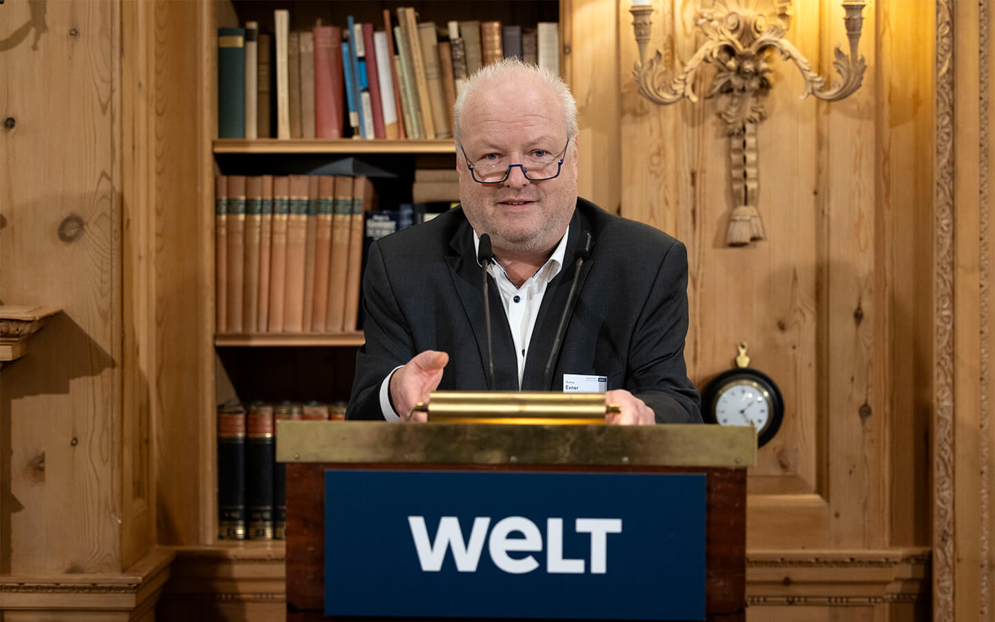 Thomas Exner, Geschäftsführender Redakteur und Mitglied der WELT-Chefredaktion, begrüßte die geladenen Gäste.