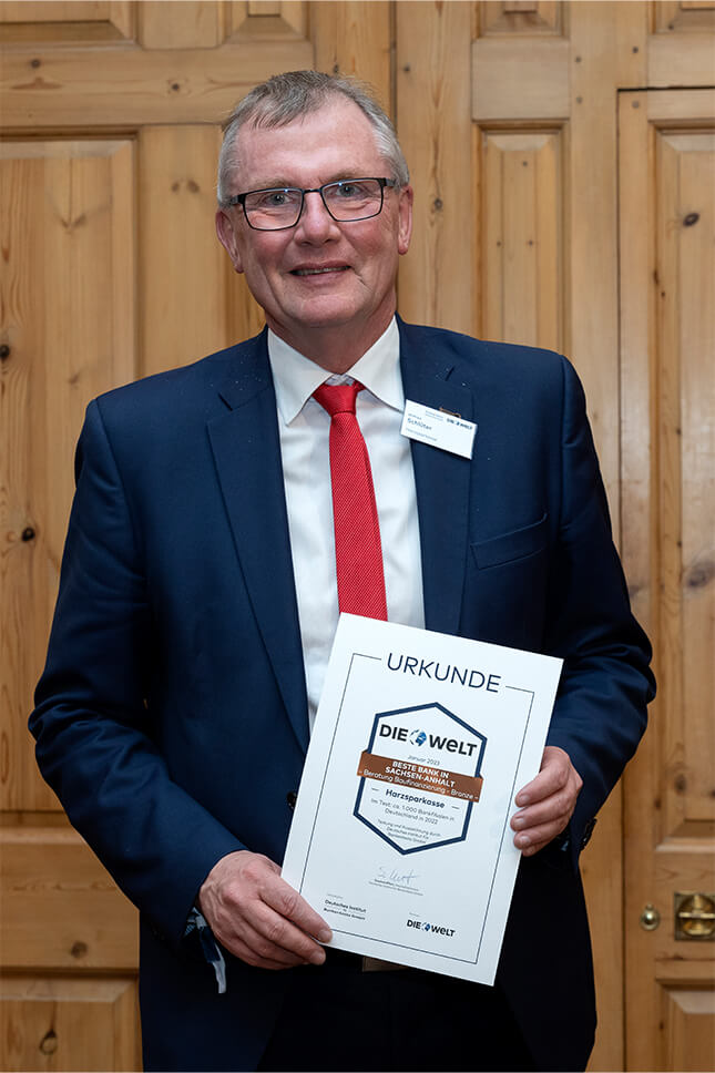 Wilfried Schlüter, Vorstandsvorsitzender Harzsparkasse